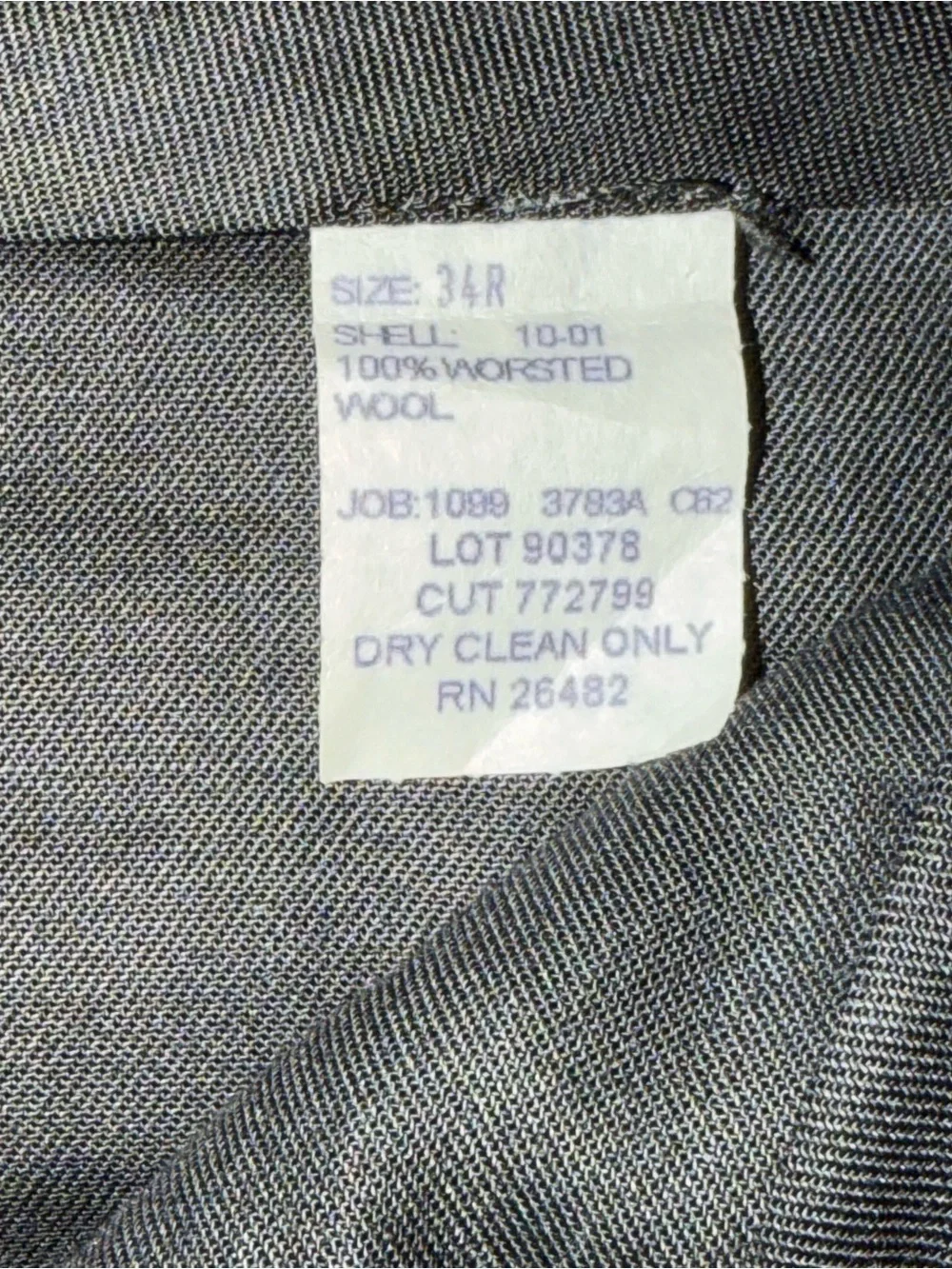 Title 420: Barrington Gray 100% Worsted Wool Suit 34R 35x31